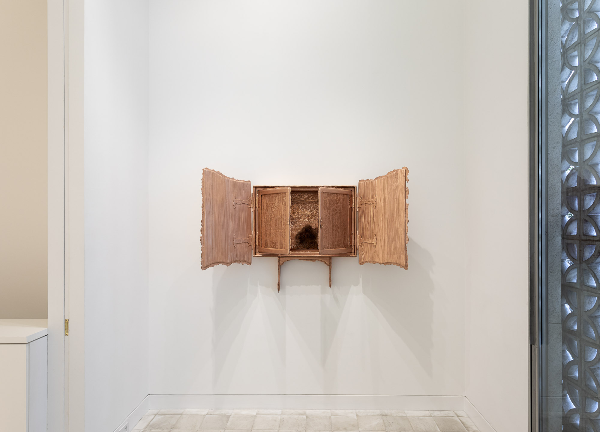 Installation view, Matthew Barney: <i>Embrasure</i>, at Gladstone 64, 2019. 