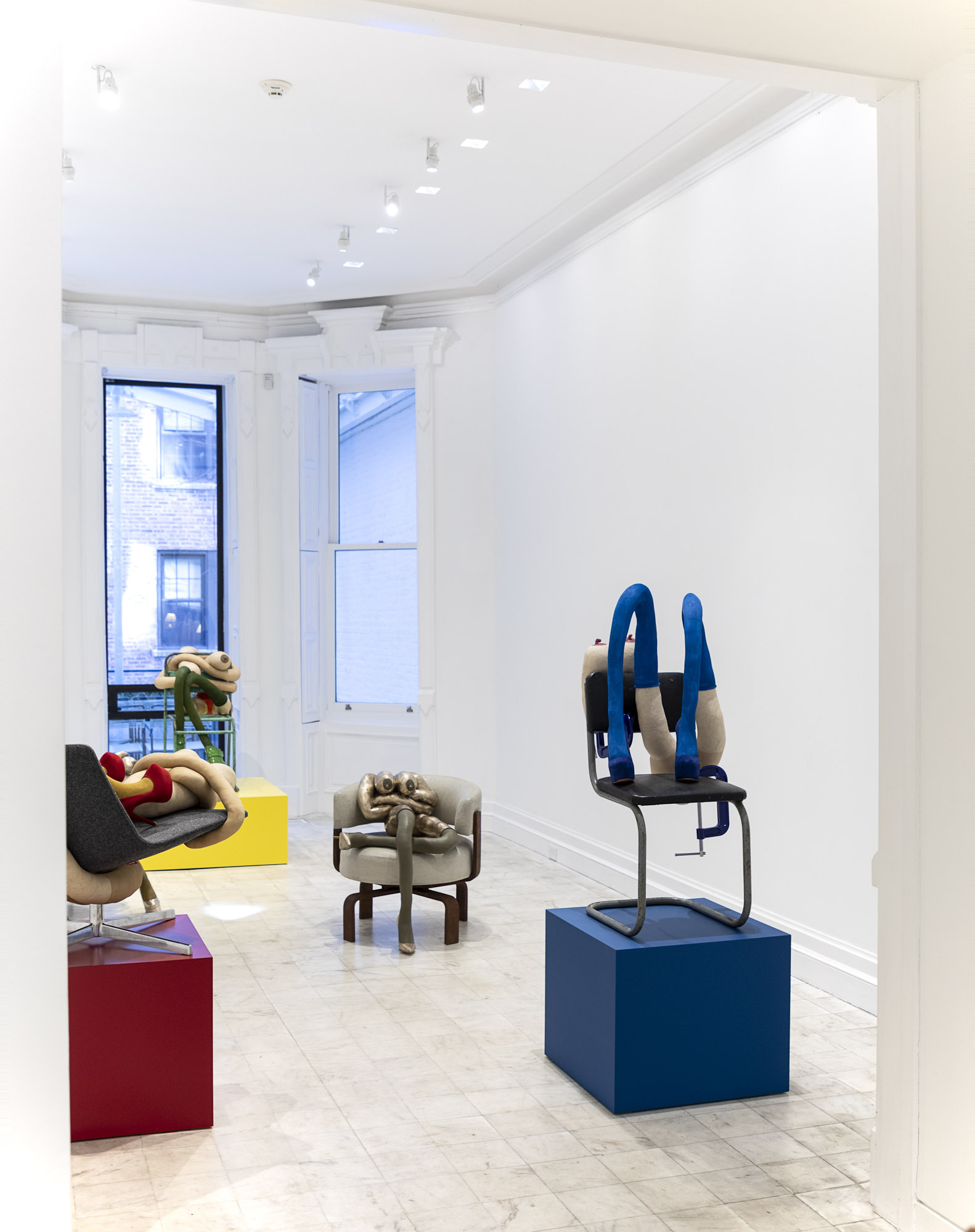 Installation view, Sarah Lucas: <i>HONEY PIE</i>, at Gladstone 64, New York, 2020