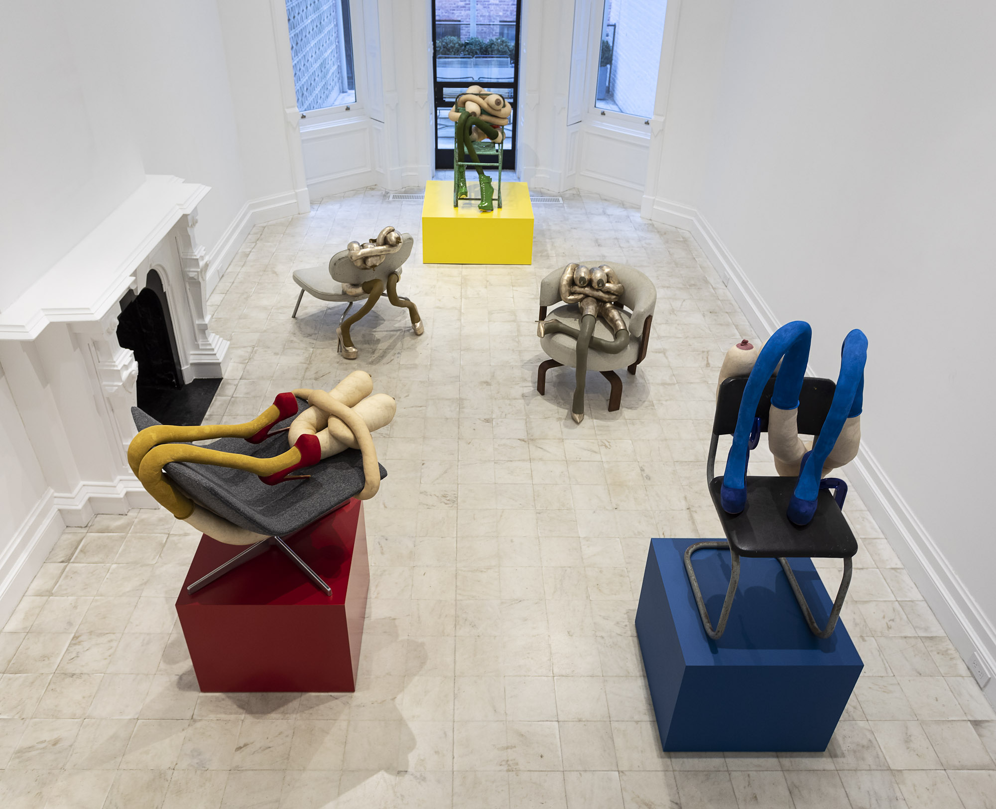 Installation view, Sarah Lucas: <i>HONEY PIE</i>, at Gladstone 64, New York, 2020